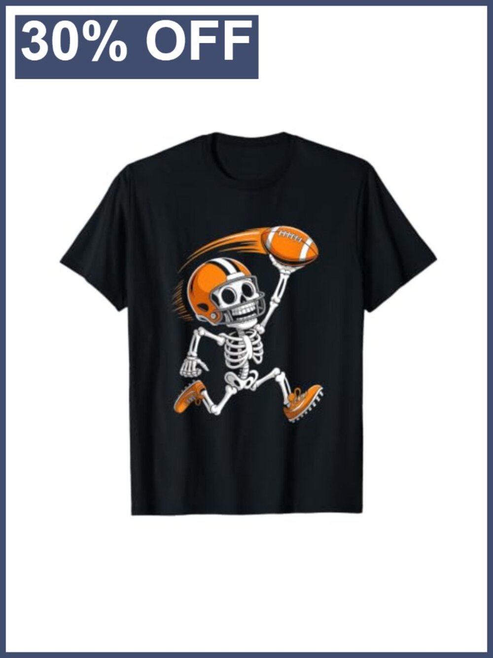 Halloween Skeleton Funny Football Shirt Men T-Shirt